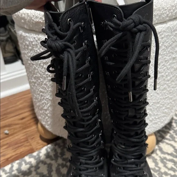 Doc Martens- Tall (knee high) Platform Lace Up Boots - Picture 3 of 10